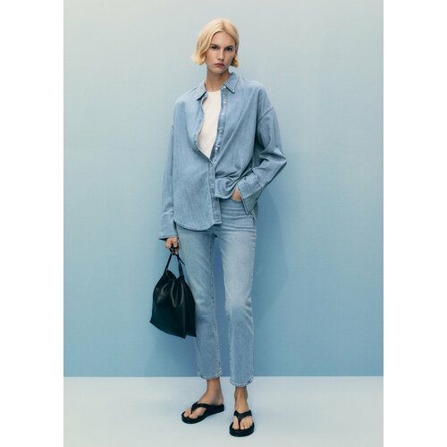 фото Джинсы зауженные mango outlet claudia, размер 34 eu, синий