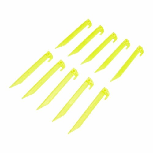 Колышки туристические, набор - 10 шт, пластик, размер 19 см.