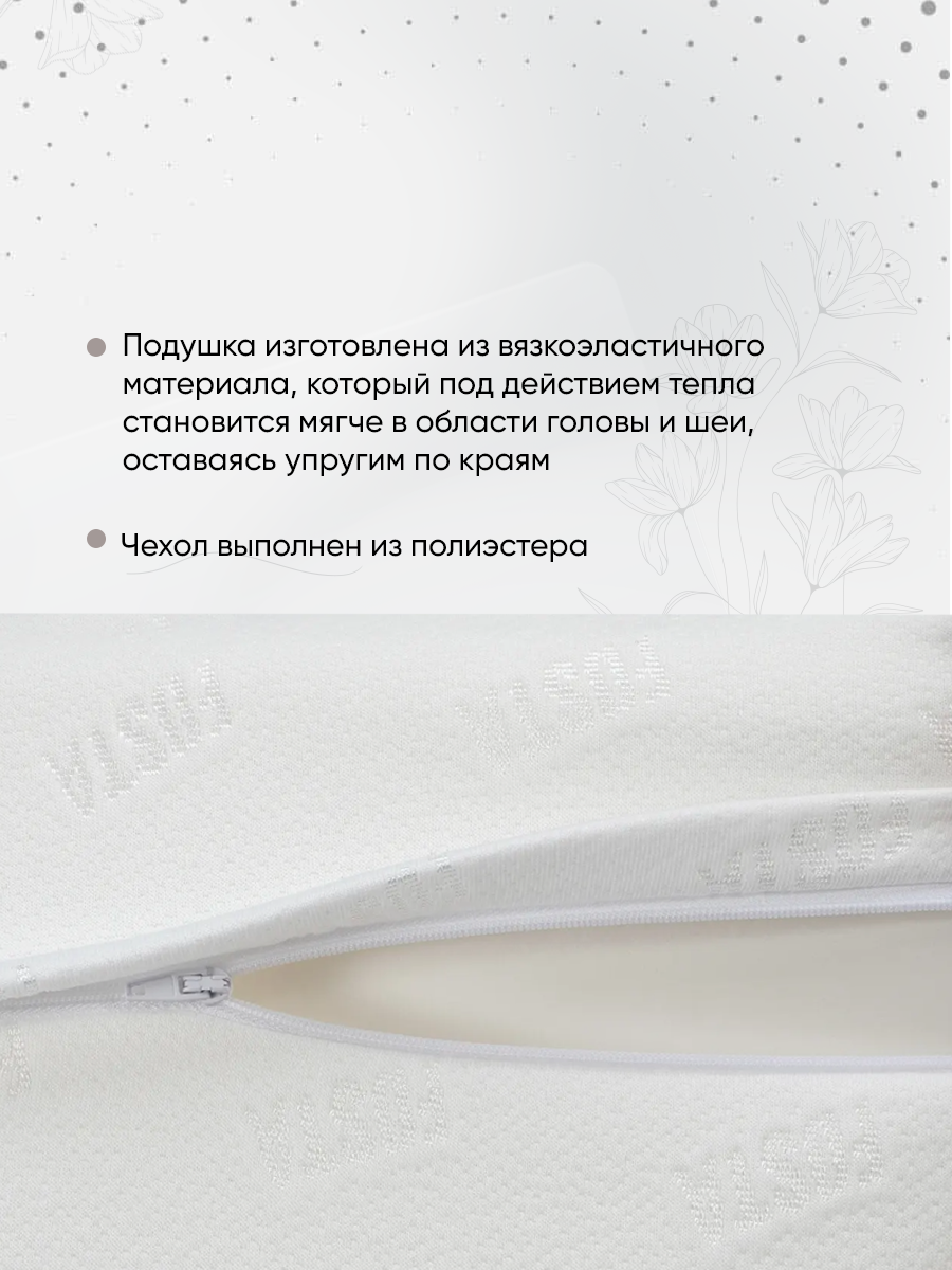 Изображение Подушка ортопедическая с эффектом памяти Fosta F 8024, выемка под плечо