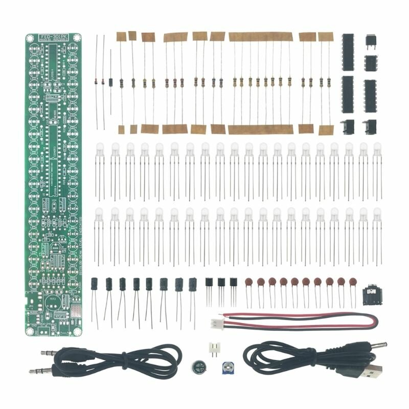Светодиодный индикатор уровня звука DIY Kit Электронный анализатор звукового спектра Набор модулей LM3914