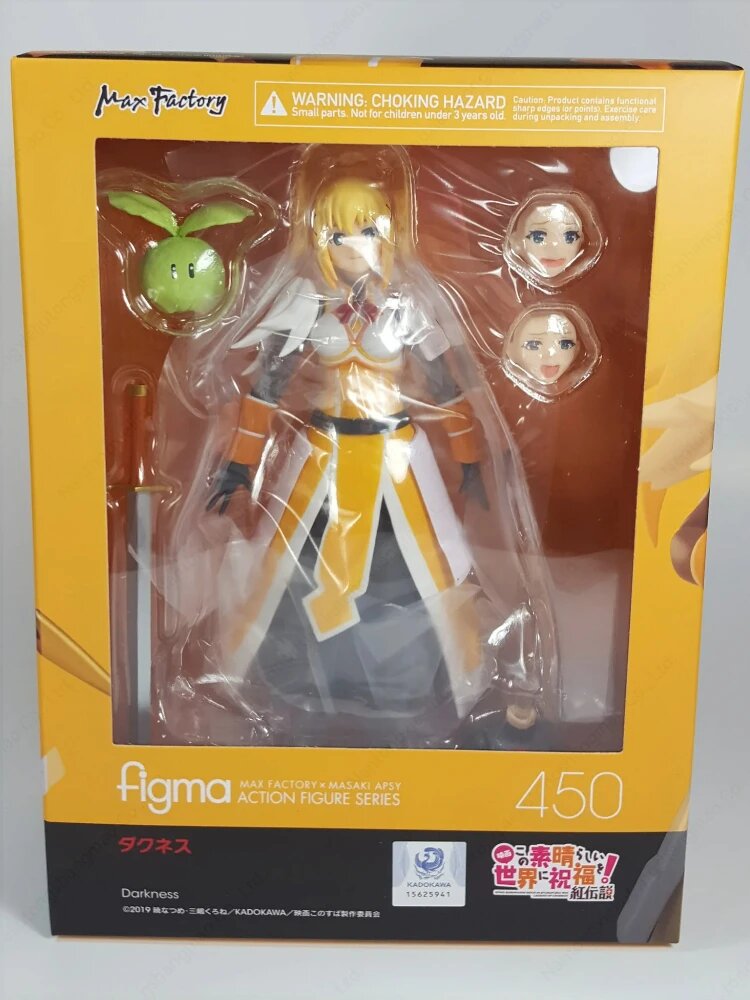 Оригинальное переиздание Figma 450 Darkness KonoSuba Kono Subarashii Sekai Ni Syukufuku Wo 3, Legend of Crimson, в наличии, аниме-игрушка, 450, Унисекс