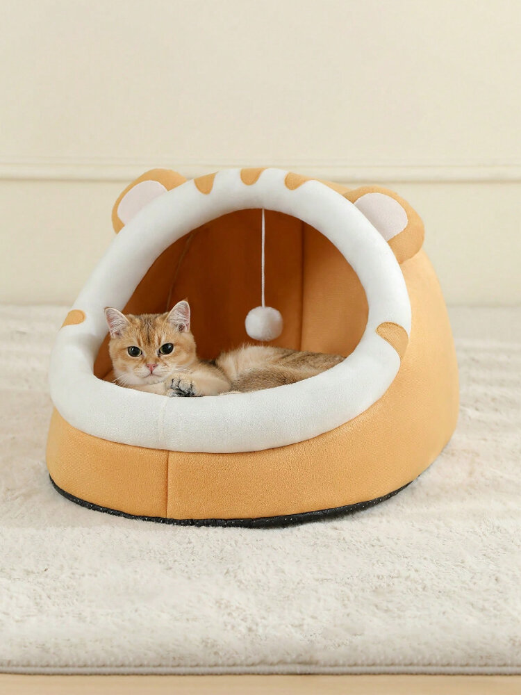 Кровать для животных, кошачье гнездо，Собач конур，Дом животных. Жёлтый дом.