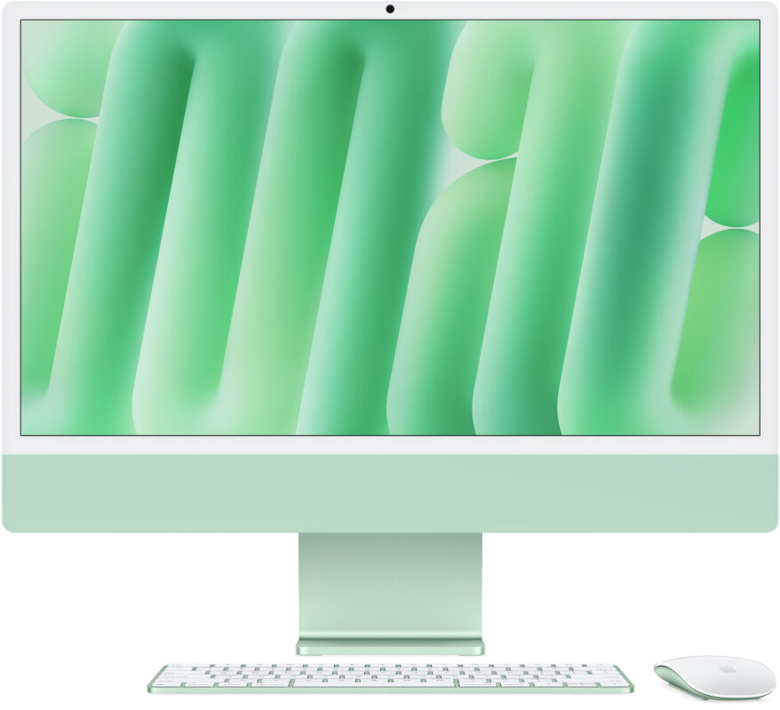 Apple iMac 24 Retina 4K (M4 10-Core CPU, GPU 10-Core, 32 ГБ, 2 TБ) (Z1EN000FS, Z1EM0012N) Зеленый