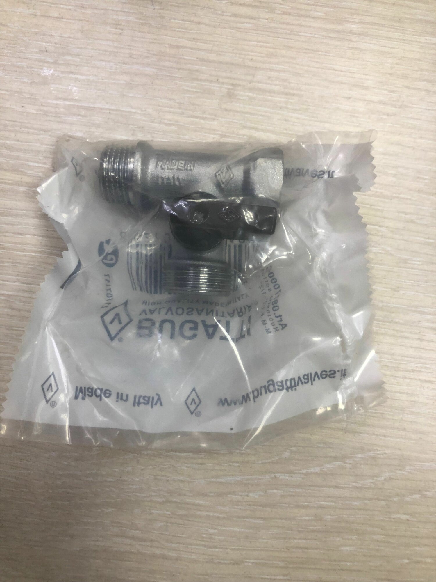 Кран шаровой проходной Bugatti MIAMI 877 для стиральных машин 08770004