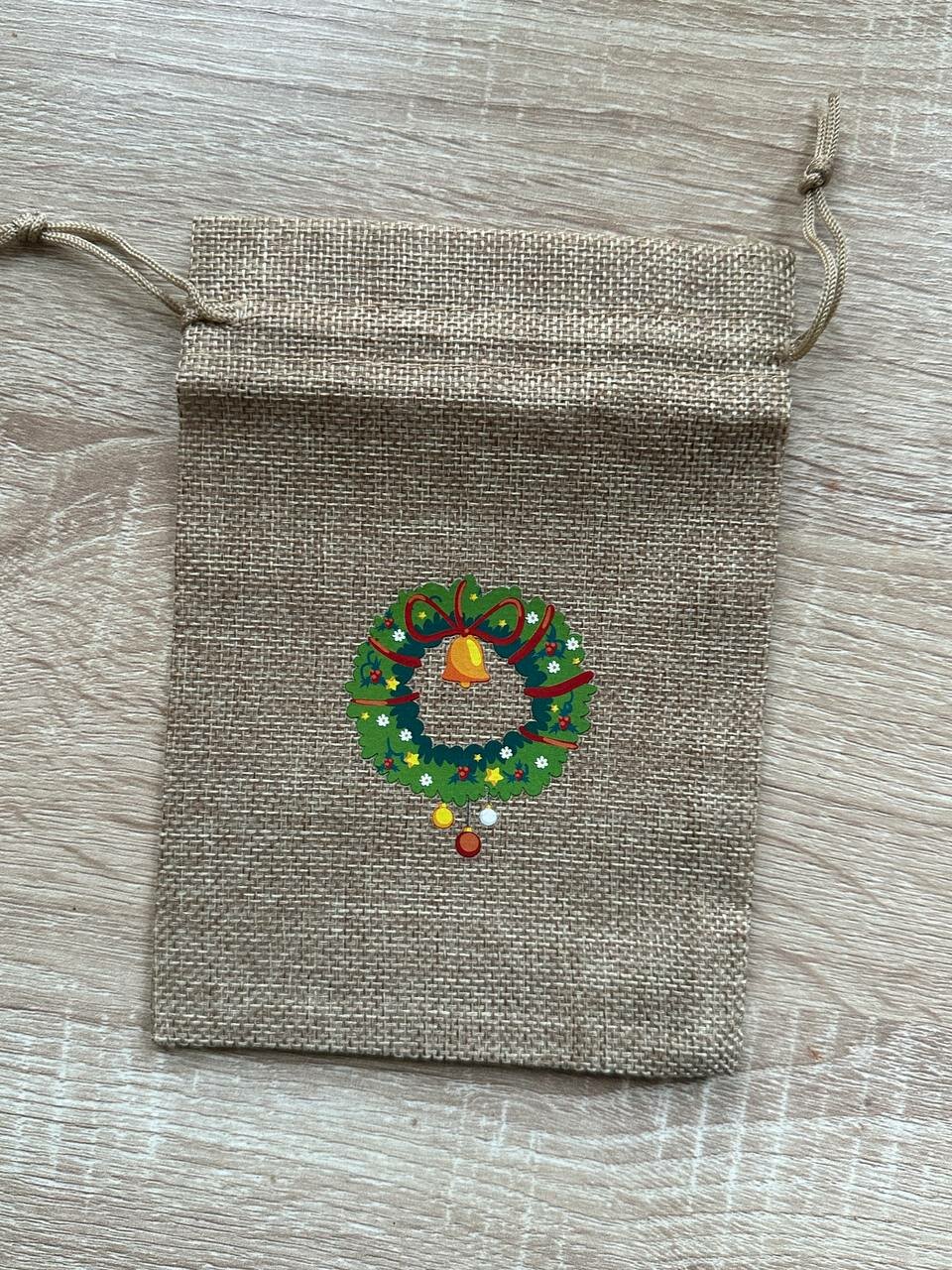 Новогодние мешочки с красивым принтом для красивой подачи угощений.1шт