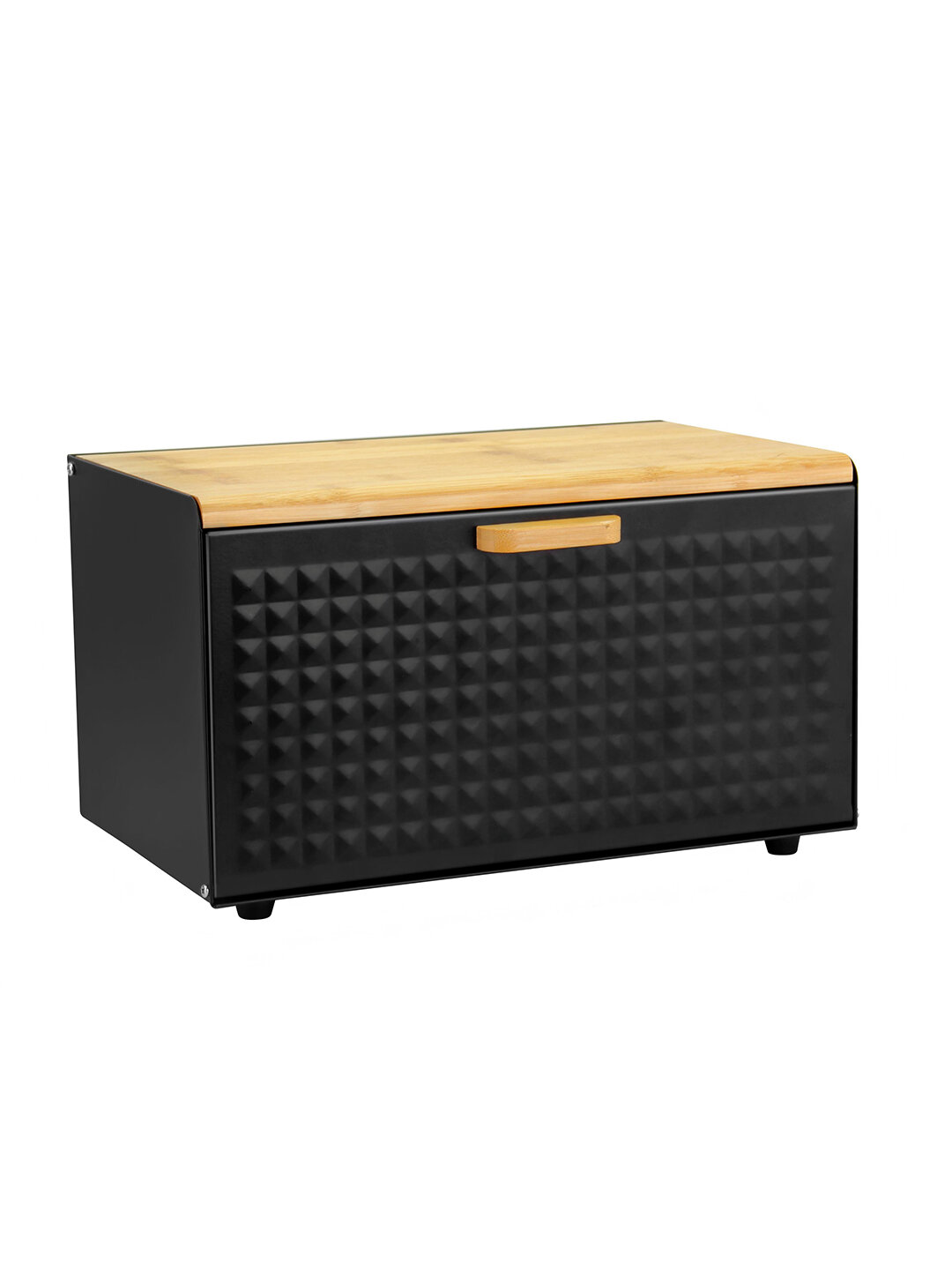 Хлебница HausRoland HR418-2, из нержавеющей стали и бамбука, 2 цветовых варианта - Черный