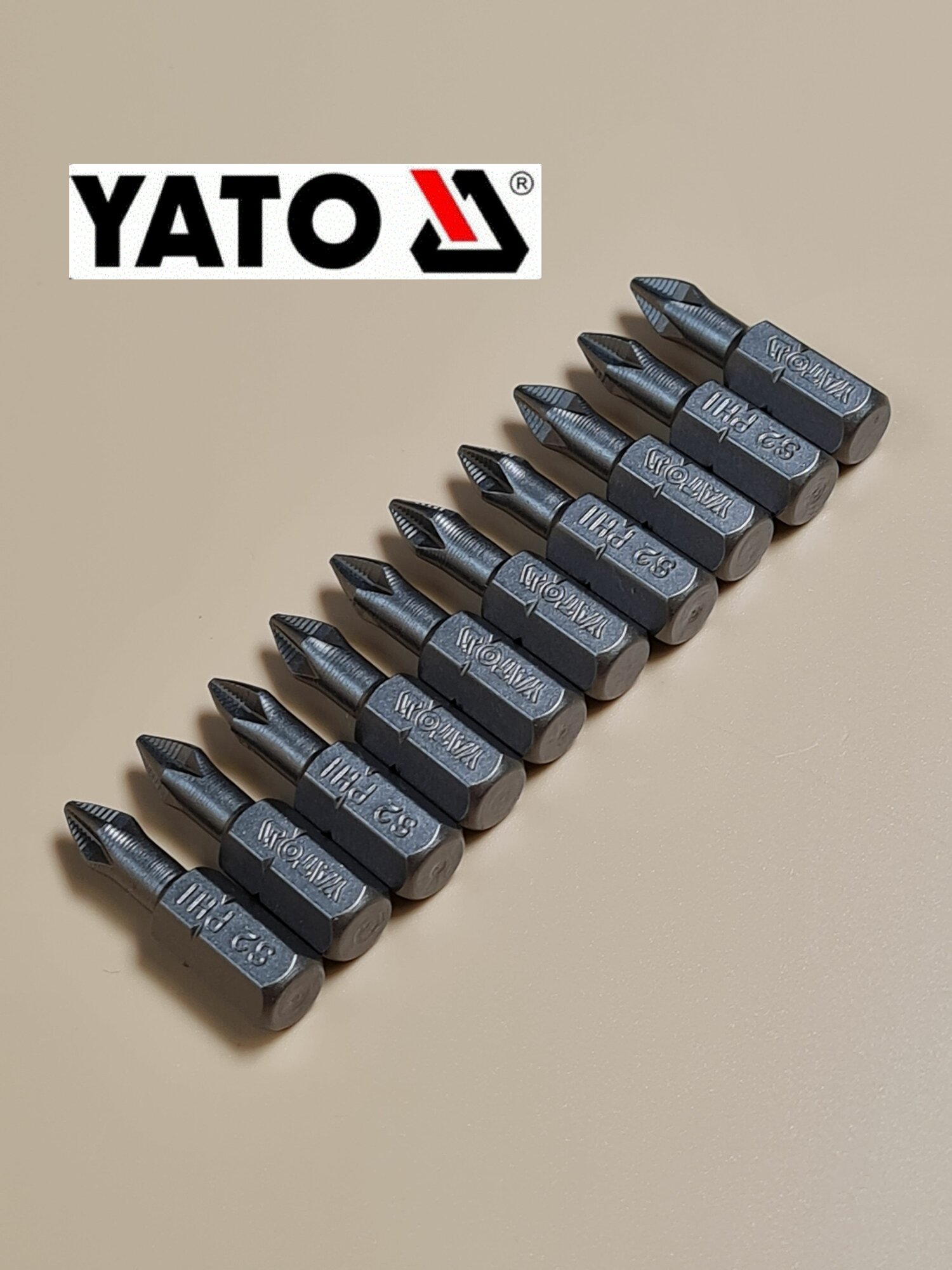 Набор бит PH1х25 мм 10 шт HEX 1/4