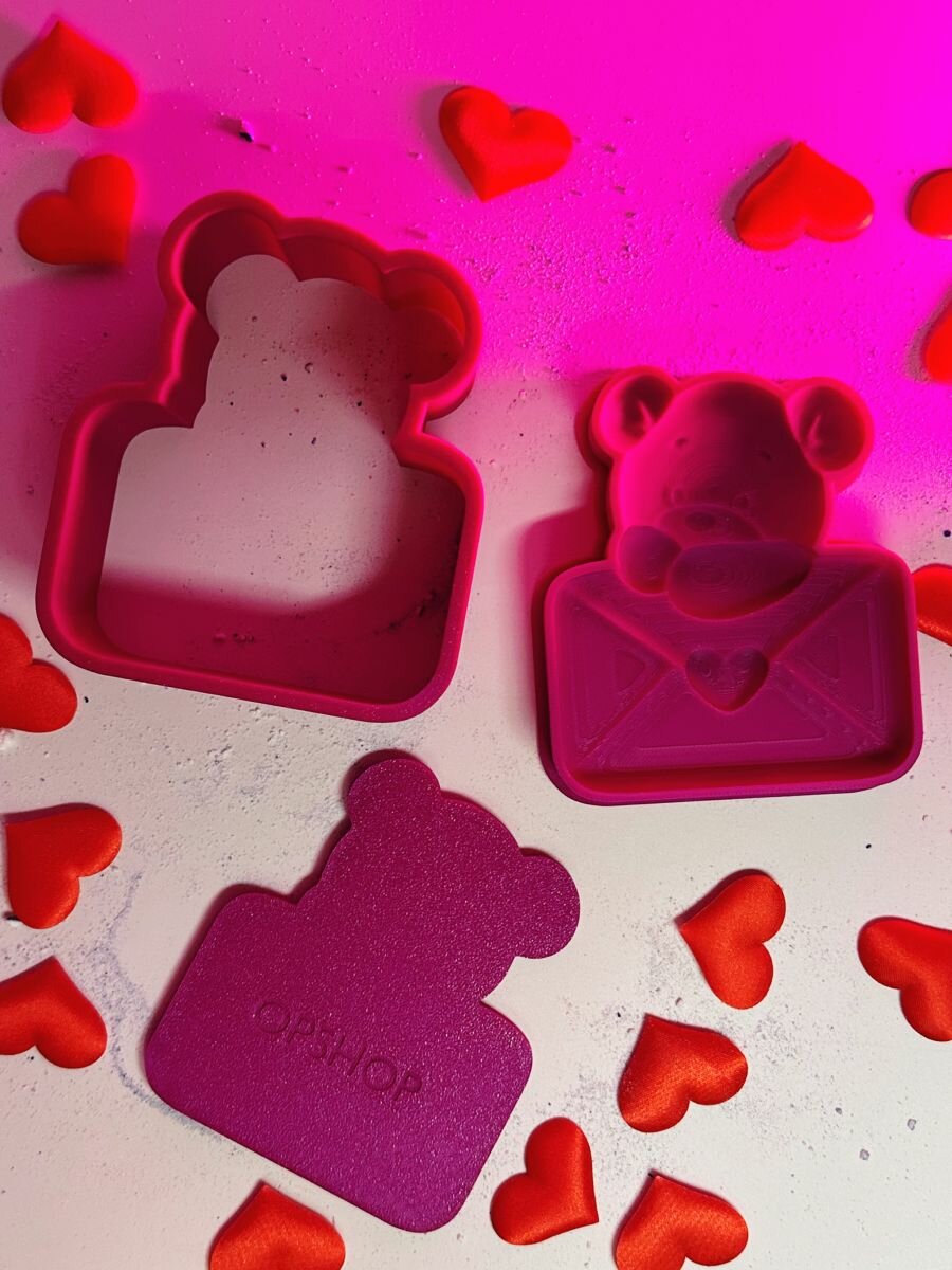 3D форма для бомбочек Мишка с конвертом — фото 1