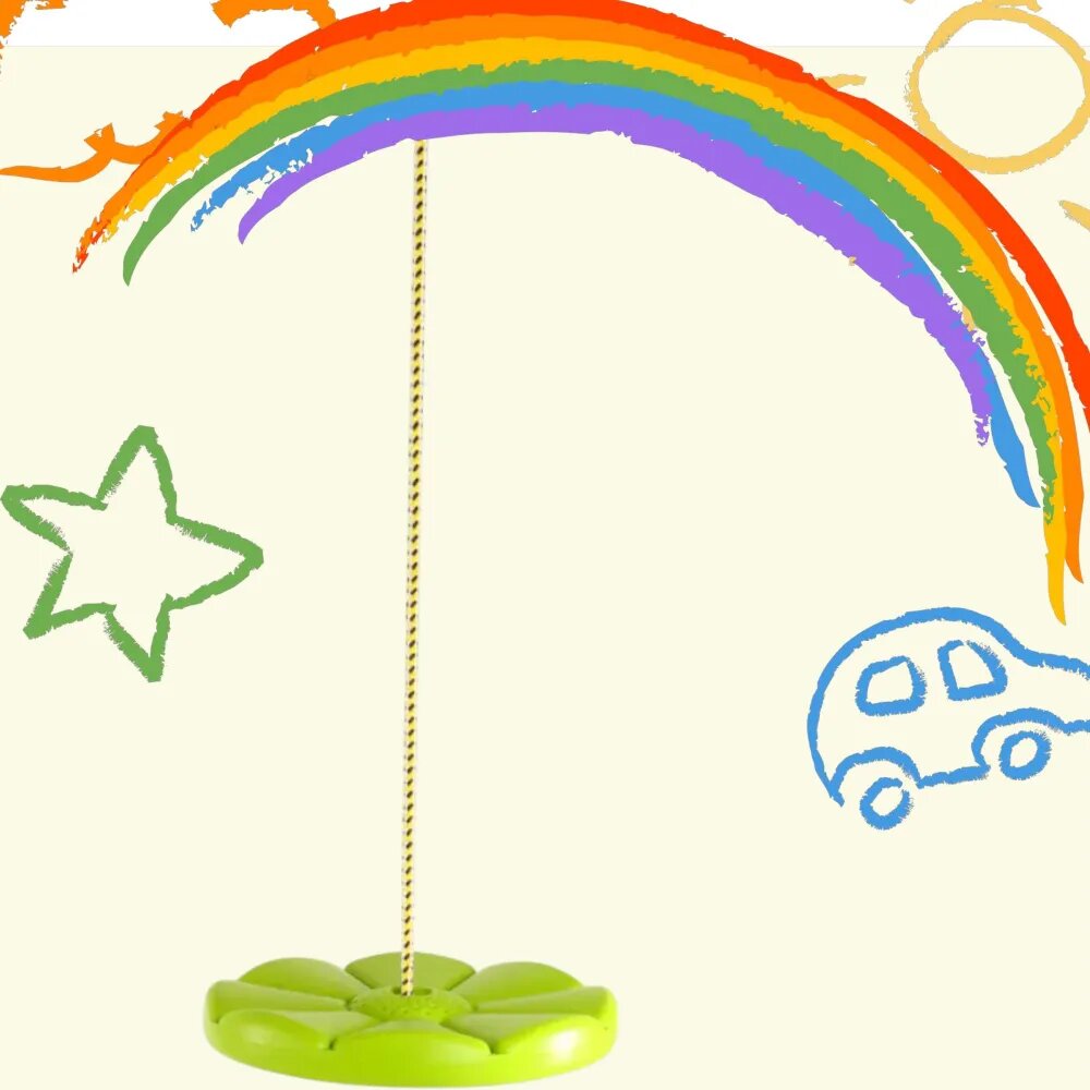 Качели-диск "Лиана" Kemfer S04-112, пластиковые, нагрузка до 100кг, зеленые — фото 1