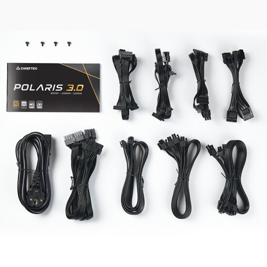 Блок питания Chieftec Polaris 3.0, 850W, 80+ Gold, ATX3.0 (PPS-850FC-A3) — фото 1