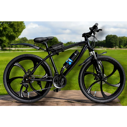 Велосипед горный литые диски 26 ВзрослыйПодростковый Для активного отдыха черный 26700₽