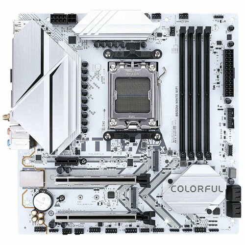 Материнская плата Colorful BATTLE-AX B650M-WHITE WIFI V14 B650 AM5 mATX RTL 18167₽