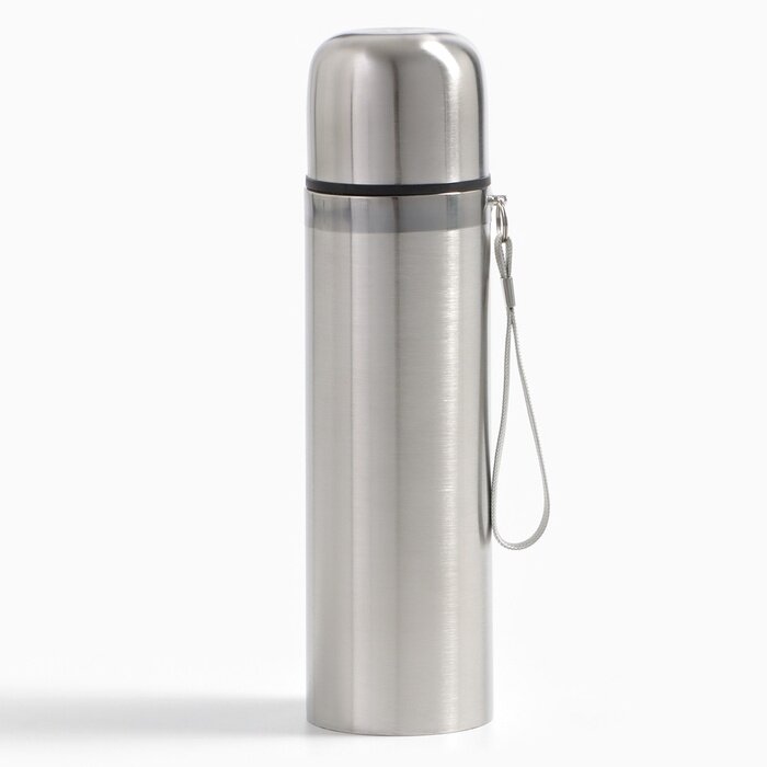 Термос гильза Мастер К, 500 мл, сохраняет тепло 10 ч, нержавеющая сталь, серебристый