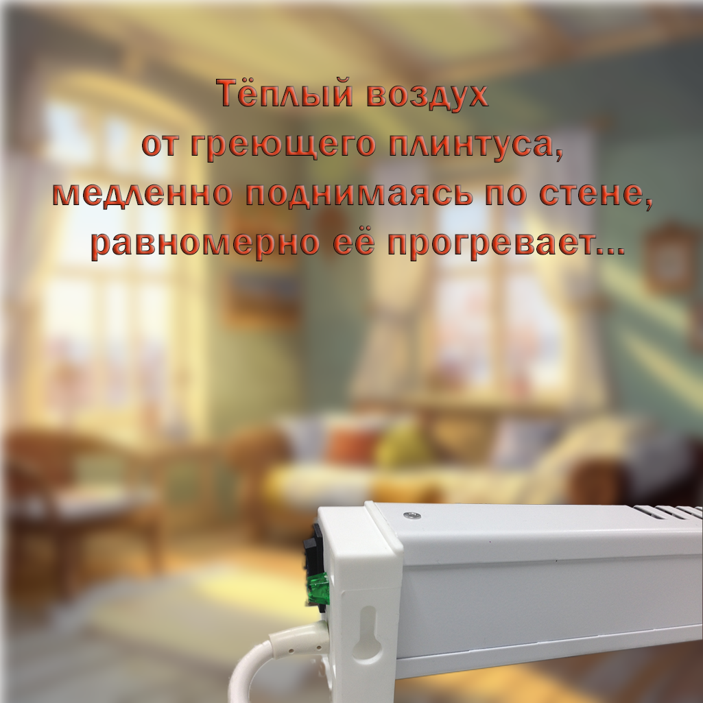 Изображение Плинтусный обогреватель Бриз Фиксированный БК150Ф Белый, Левый, ширина 1,5 м
