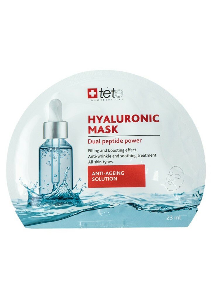 Изображение Маска гиалуроновая против морщин, успокаивающая Tete Cosmeceutical 1 шт
