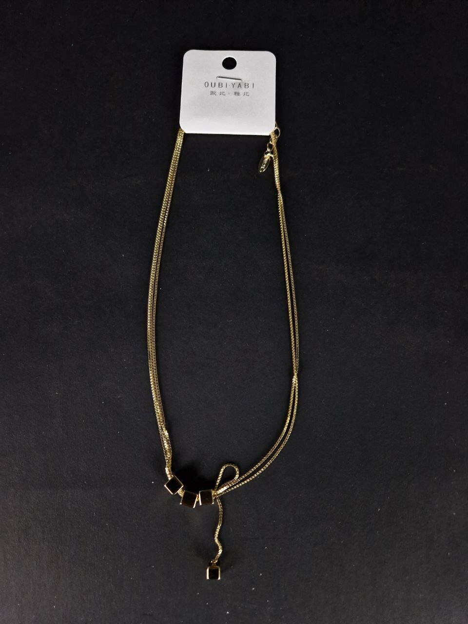 Колье, 3 шт., длина 100 см, золото