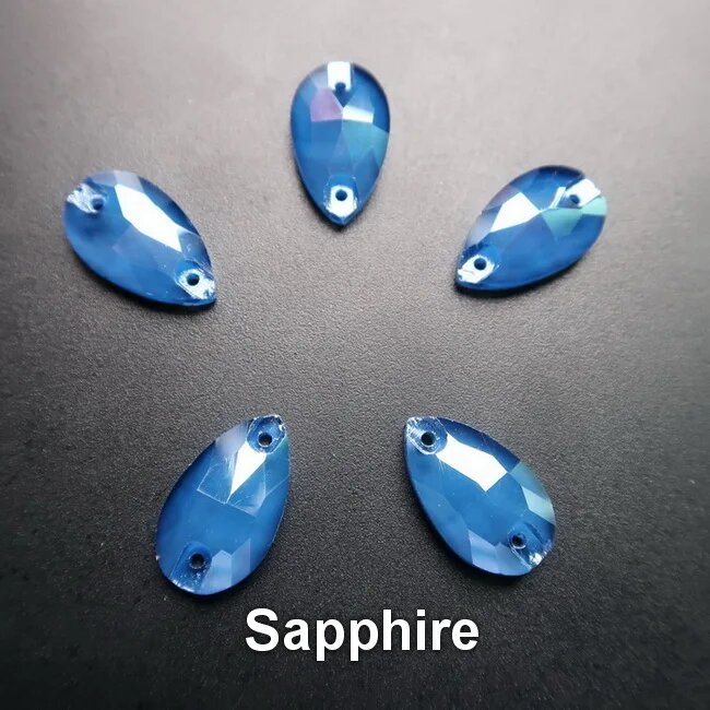 Стеклянные кристаллы SNCRYSTAL для декорирования 11x18mm 20pcs Синий