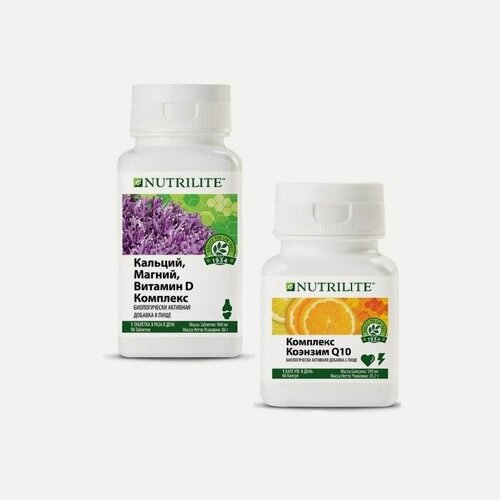 Изображение товара AMWAY Набор NUTRILITE Комплекс Коэнзим Q10, 60 капс. + Кальций, магний, витамин D комплекс, 90 таб.