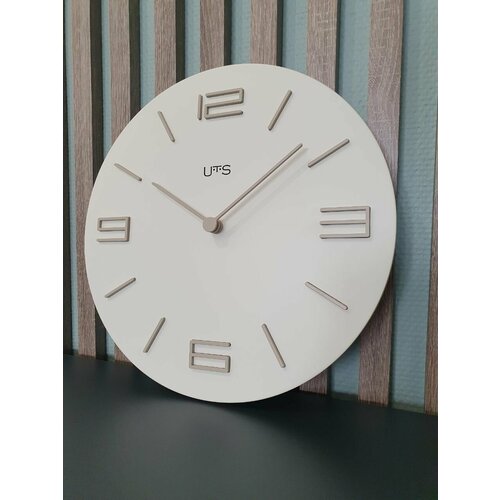 Настенные часы Tomas Stern 7312, МДФ, Бежевый, круглые, 35 см х 35 см.