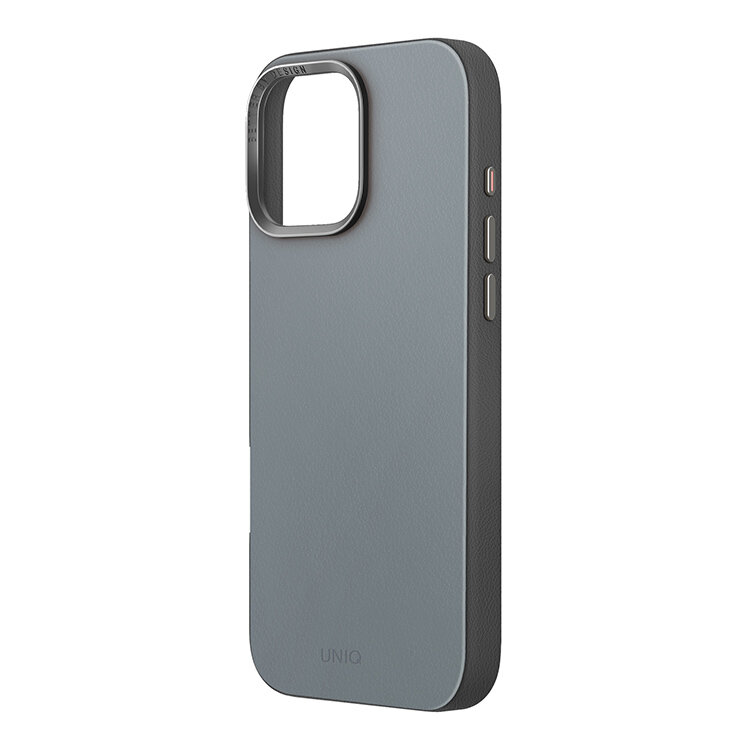Uniq кожаный чехол MagSafe для iPhone 16 Pro, Lyden DS Washed Blue/Black — фото 1