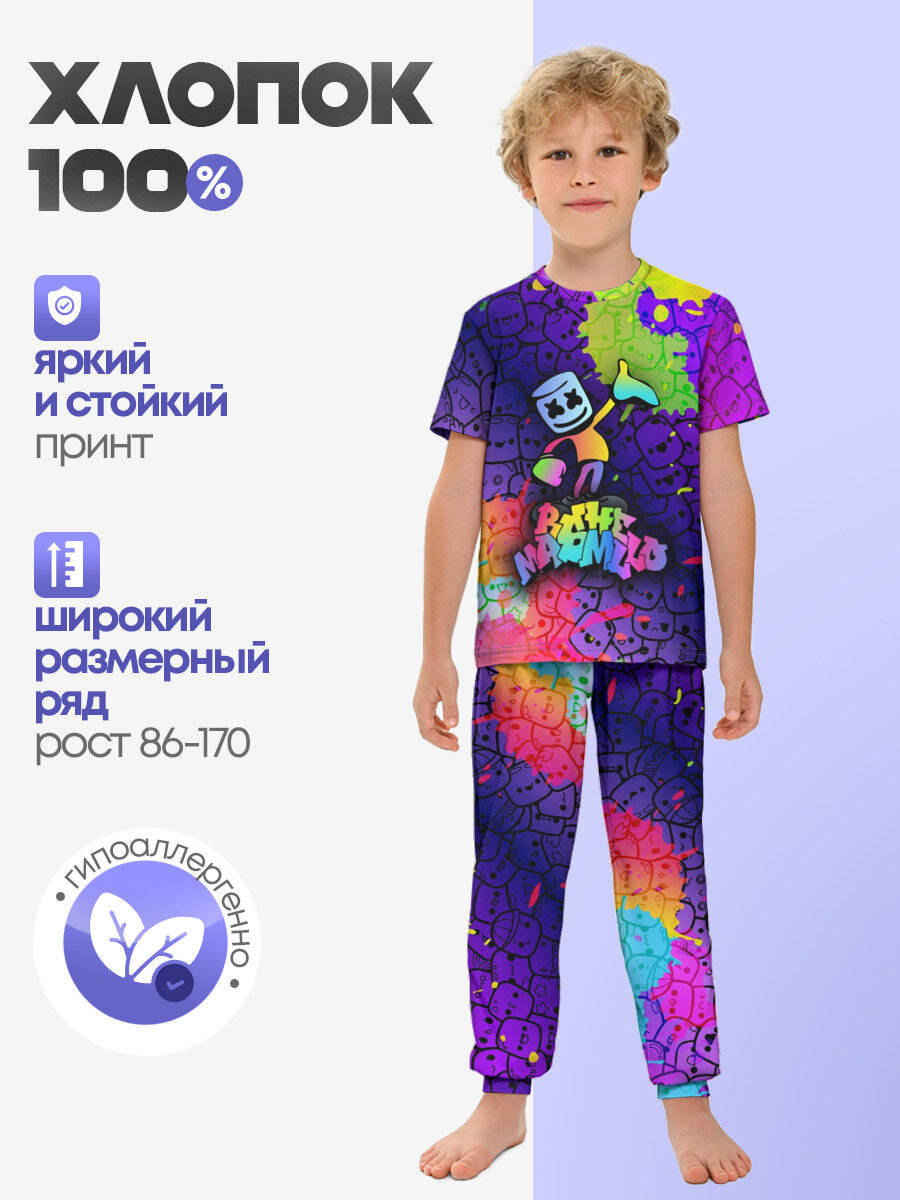 Пижама Lacotton.ru Детские картинки, размер 110, мультиколор