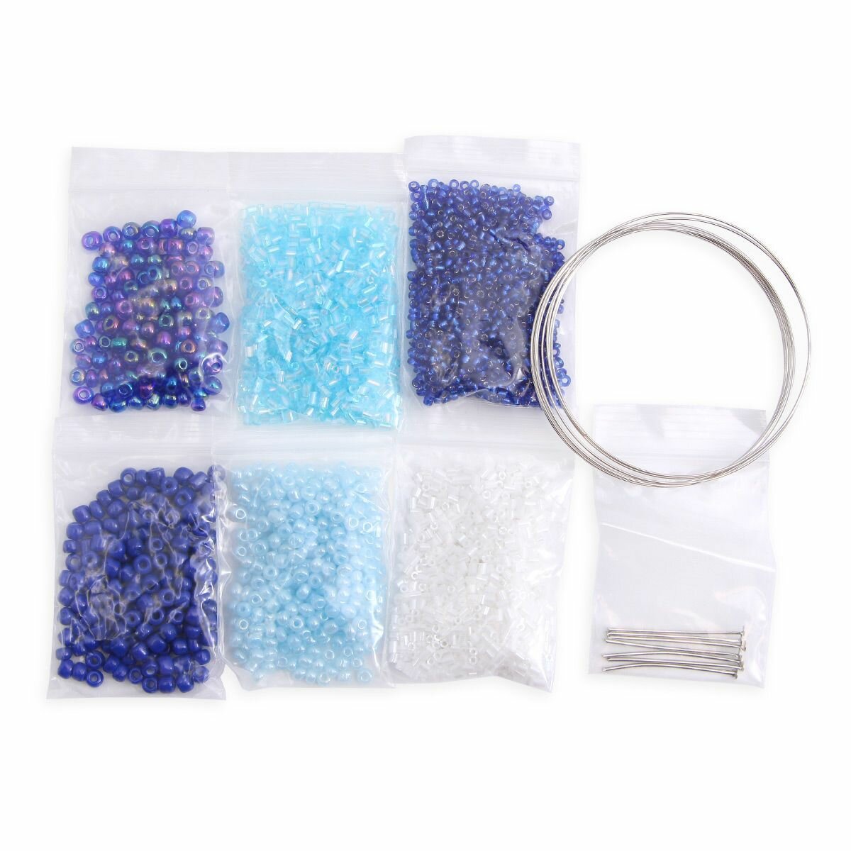 Набор для создания браслетов из бусин и бисера, Astra&Craft (синий, голубой) — фото 1