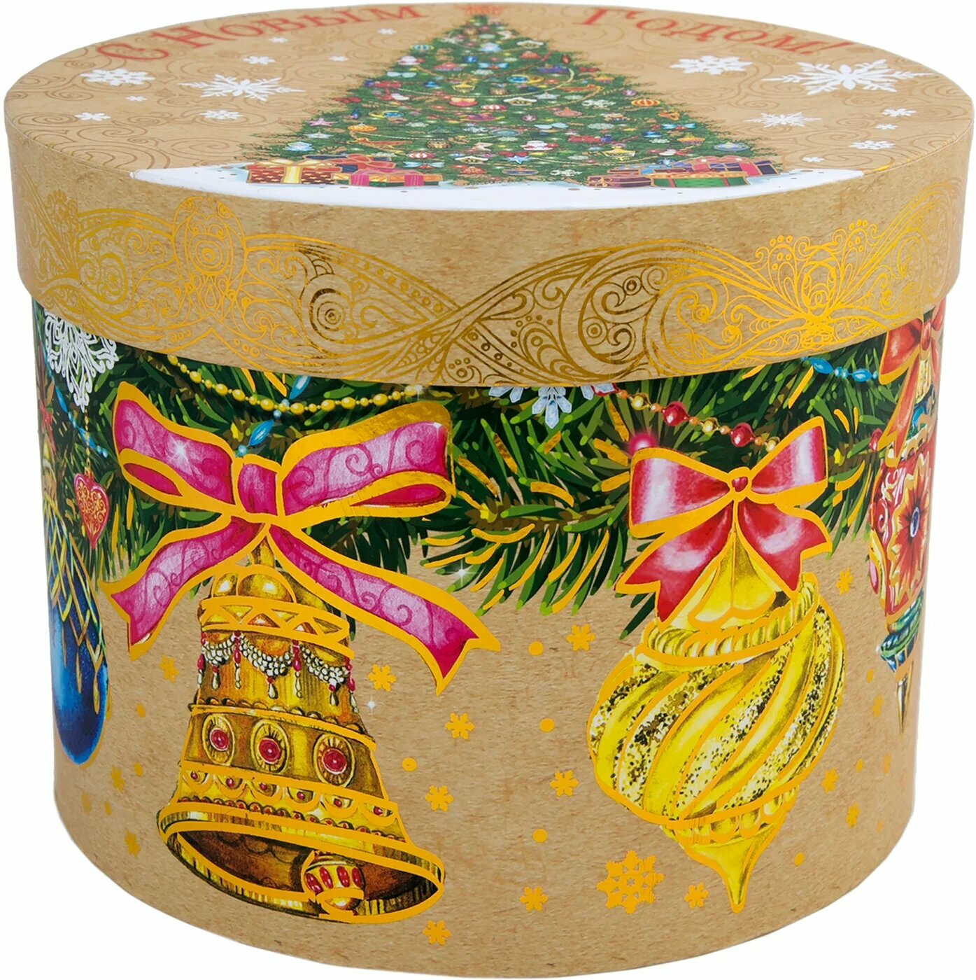 Magic Pack Коробка подарочная Magic Pack Елка с колокольчиками 18*18*14см