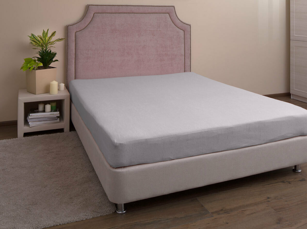 Простыня натяжная махровая для матраса 120х200см.