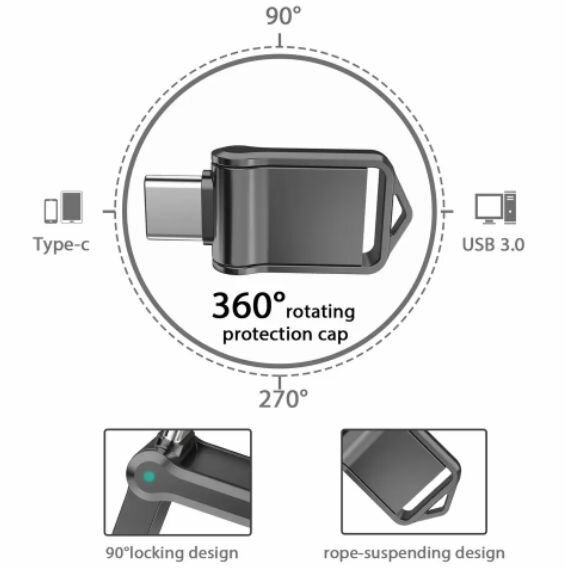 Высококачественный USB-накопитель U disk 3.0 / 2.0 для хранения внешней памяти, 1 ТБ 2 ТБ — фото 1