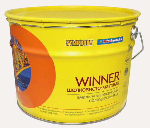 Изображение товара Эмаль Symphony WINNER универсальная полиуретановая полуматовая база С 9л