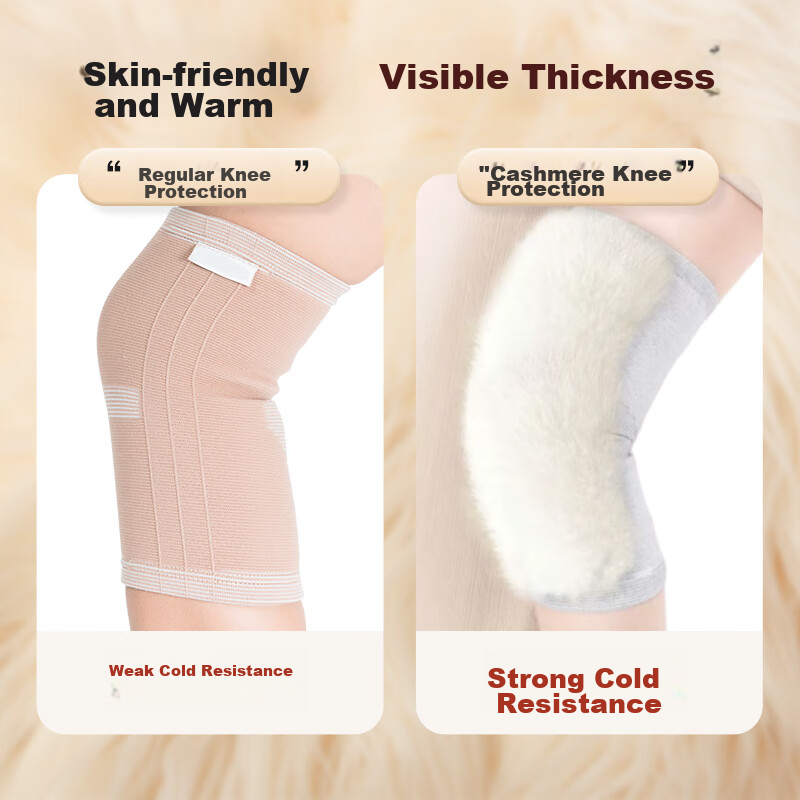 Cofoe Medical Knee Brace Cashmere Wool Winter Warmth for Cold Legs ColdProof Joint Protection Meniscus FleeceLined Thickened XXL