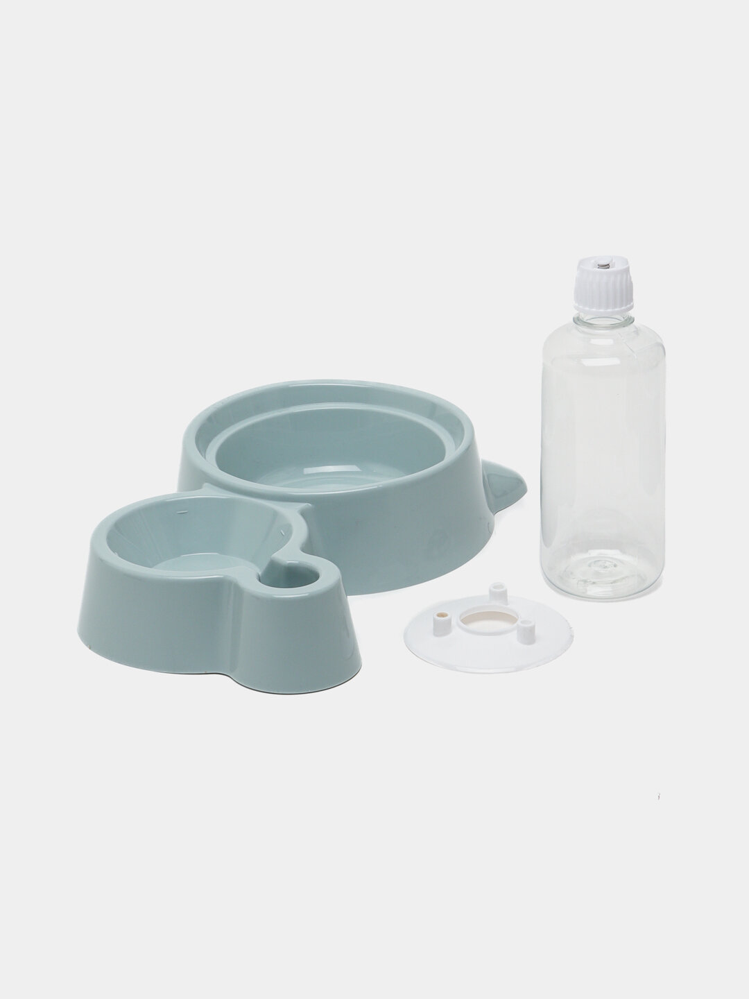 Автоматическая миска для воды и еды для кошек и щенков, Серый металлик — фото 1