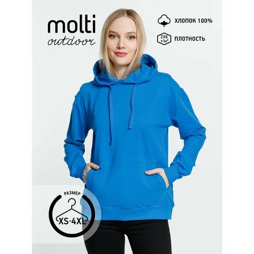 фото Худи molti весна-лето 2024, размер 44, , бирюзовый