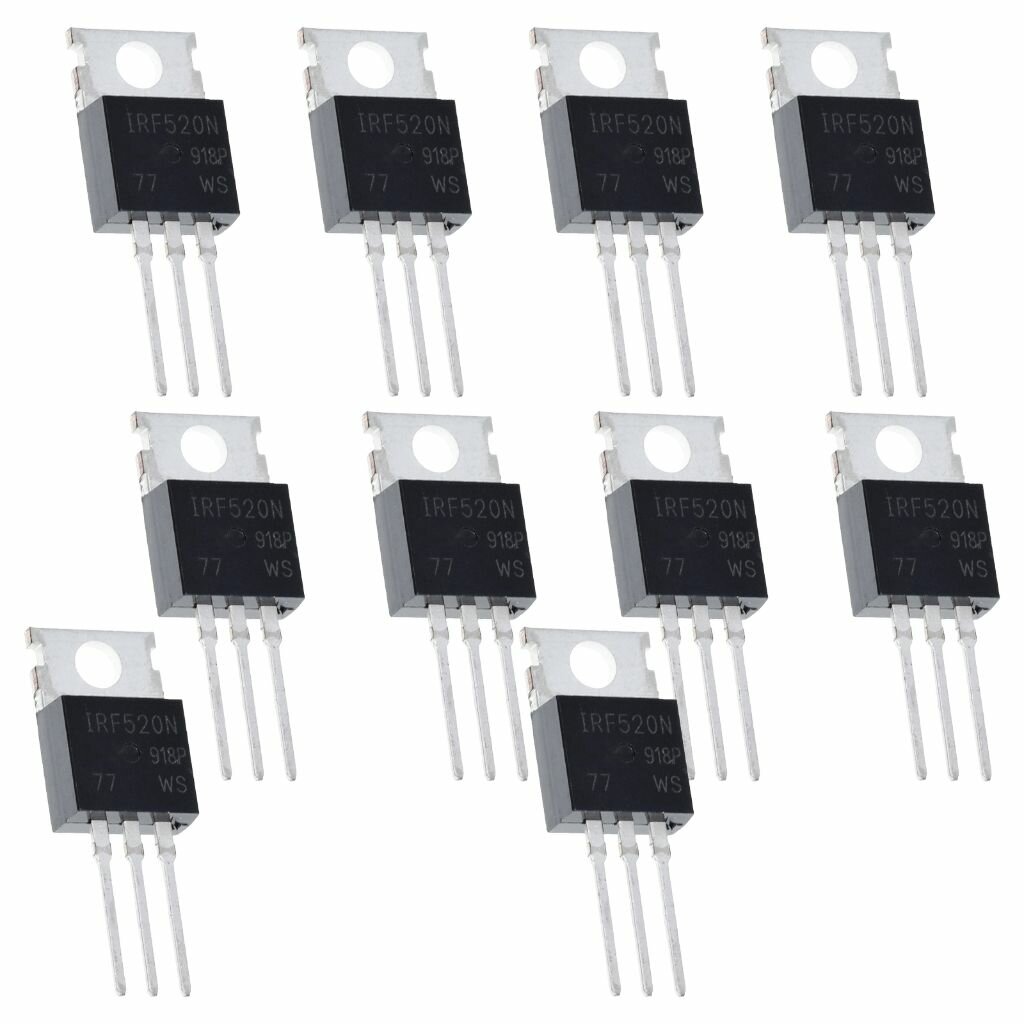 10шт. N-канальный силовой MOSFET-транзистор на транзисторах IRF540N 33Amp 100 В