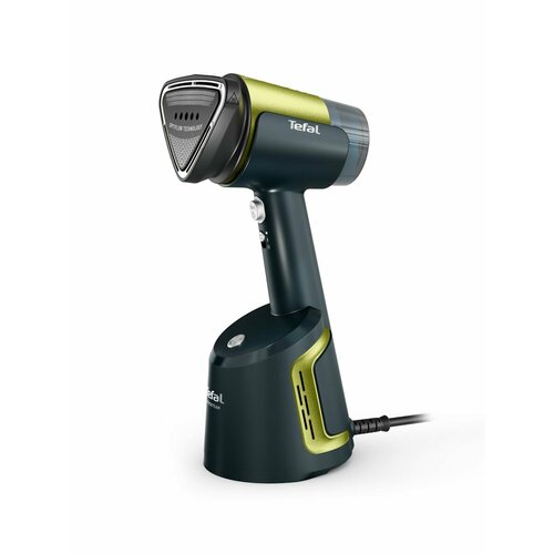 Ручной вертикальный отпариватель Tefal Pure Pop DT2020E1 с двухсторонней насадкой для деликатных тканей и быстрым нагревом, 1300 Вт, голубой