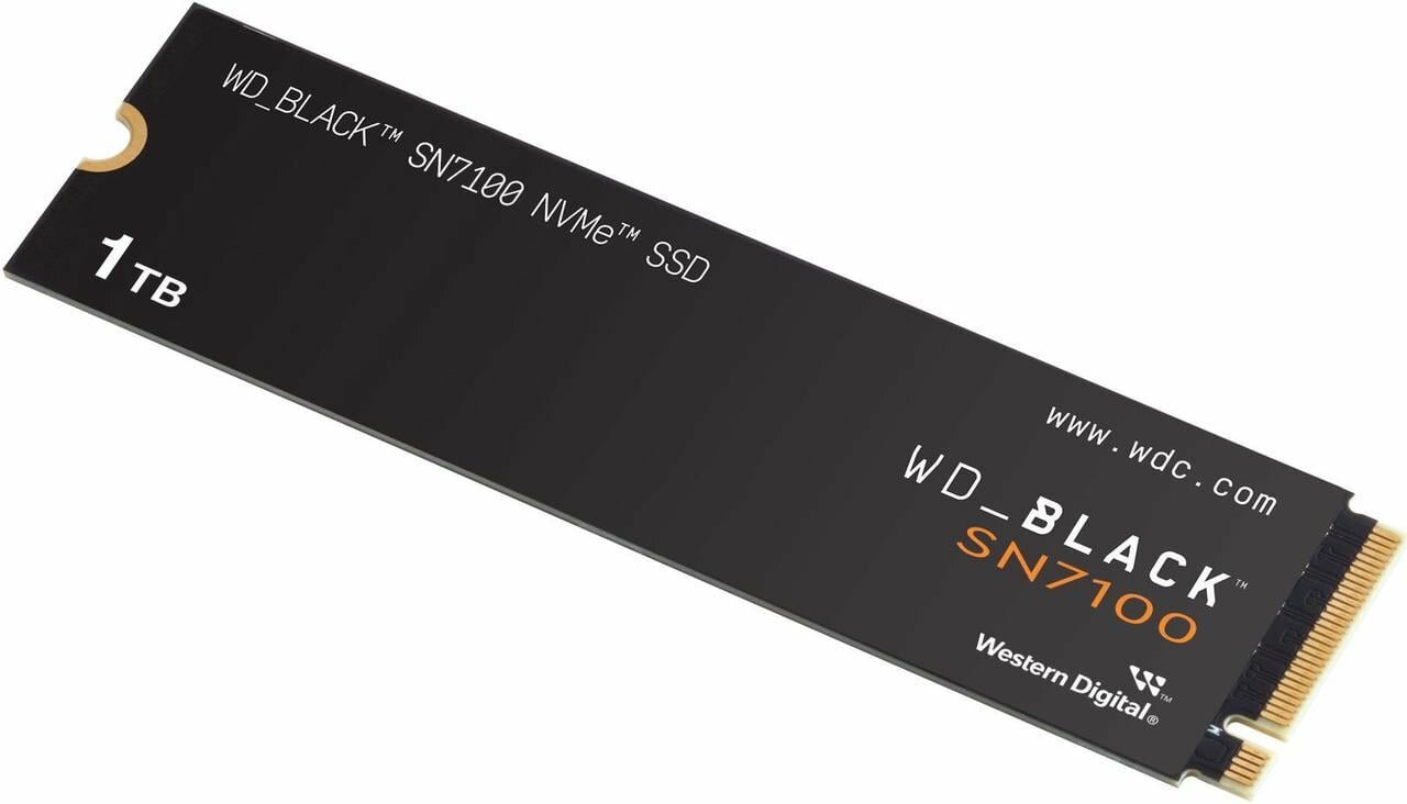 Твердотельный накопитель (SSD) WD Black SN7100 1TB NVMe, без радиатора, 7250MB/s M.2 PCIe 4.0 WDS100T4X0E