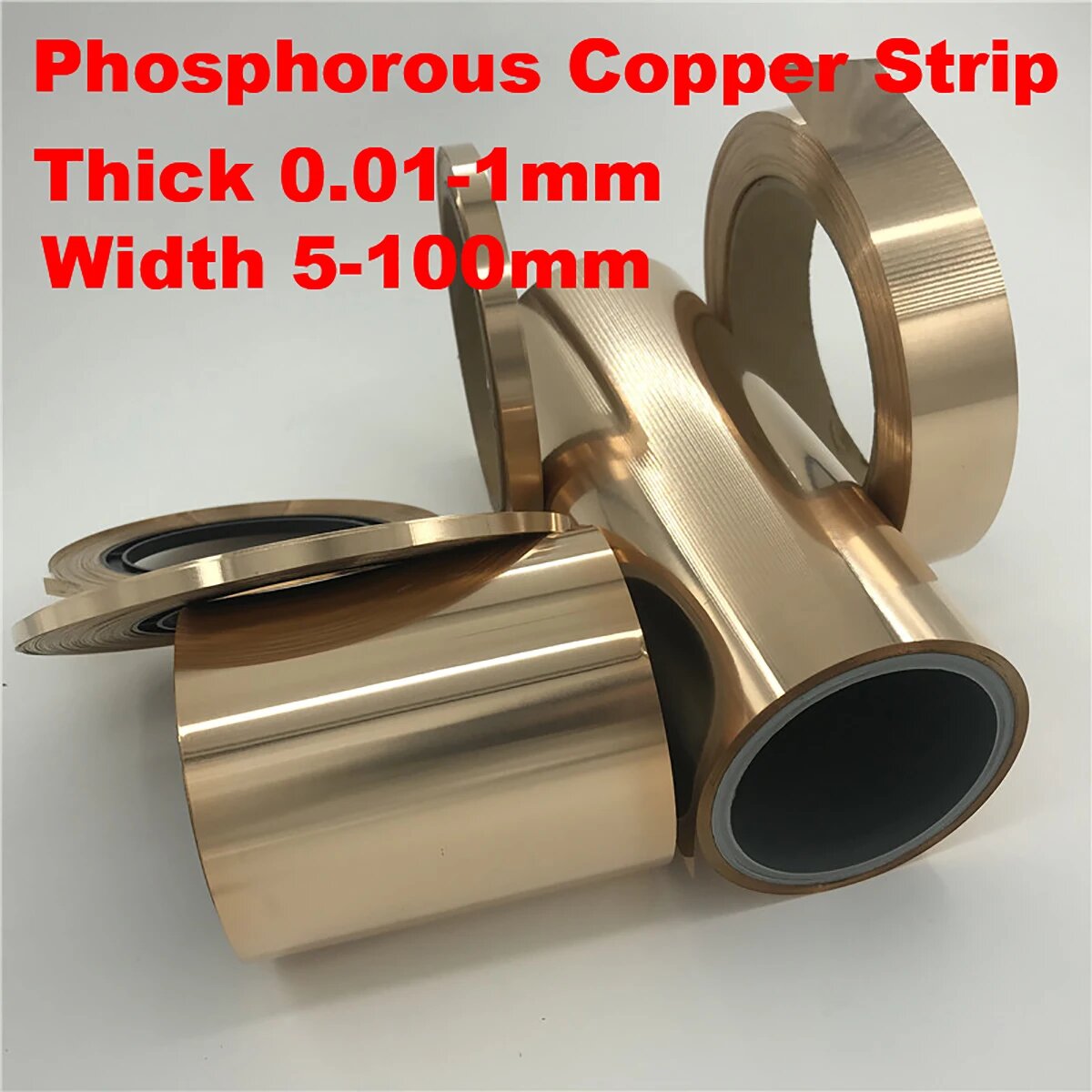 Эластичная полоса из фосфорной бронзы C5210/C5191, 0.4x5mm 1Meter