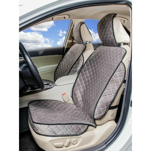 Чехлы для автомобильных сидений / велюровые накидки с противоскользящей основой / Подарок автомобилисту