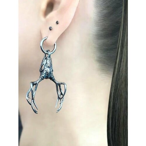 фото Моносерьга кафф starfallshop, славянский оберег, фианит, искусственный камень, металл, размер 62 мм, серебристый