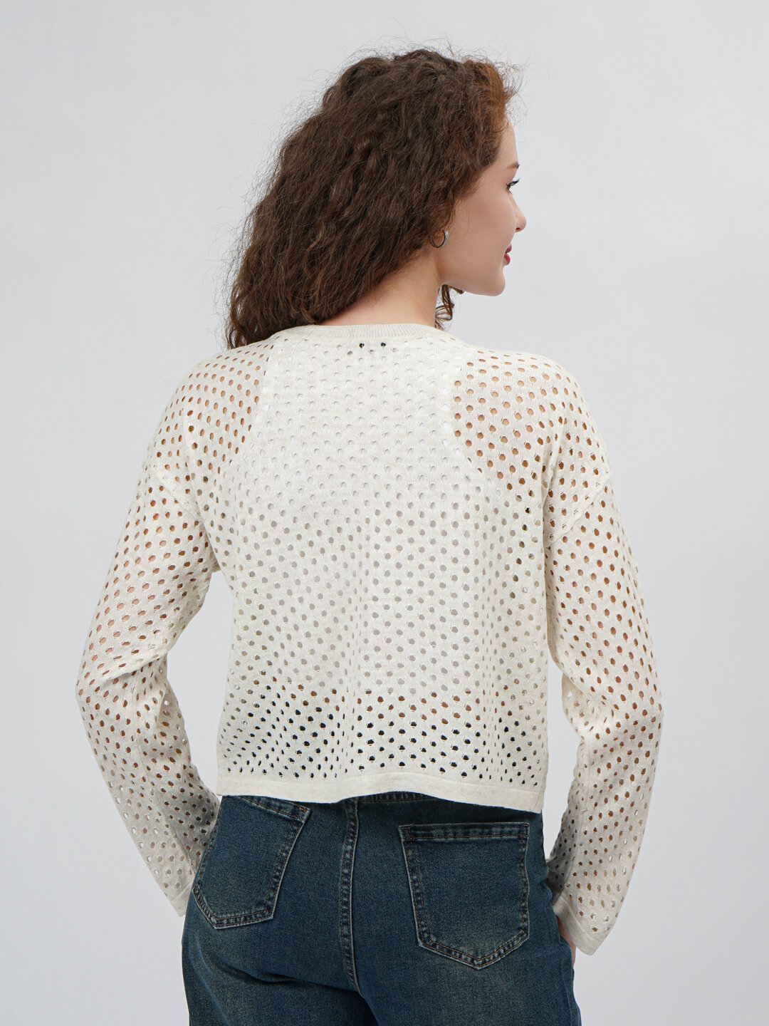 Джемпер , размер 42-46, бежевый — фото 1