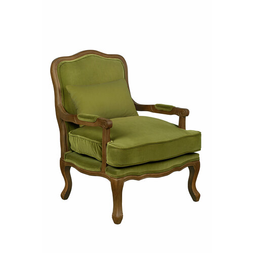 Кресло Mak-Interior "Nitro green nut", из массив дерева c подлокотниками