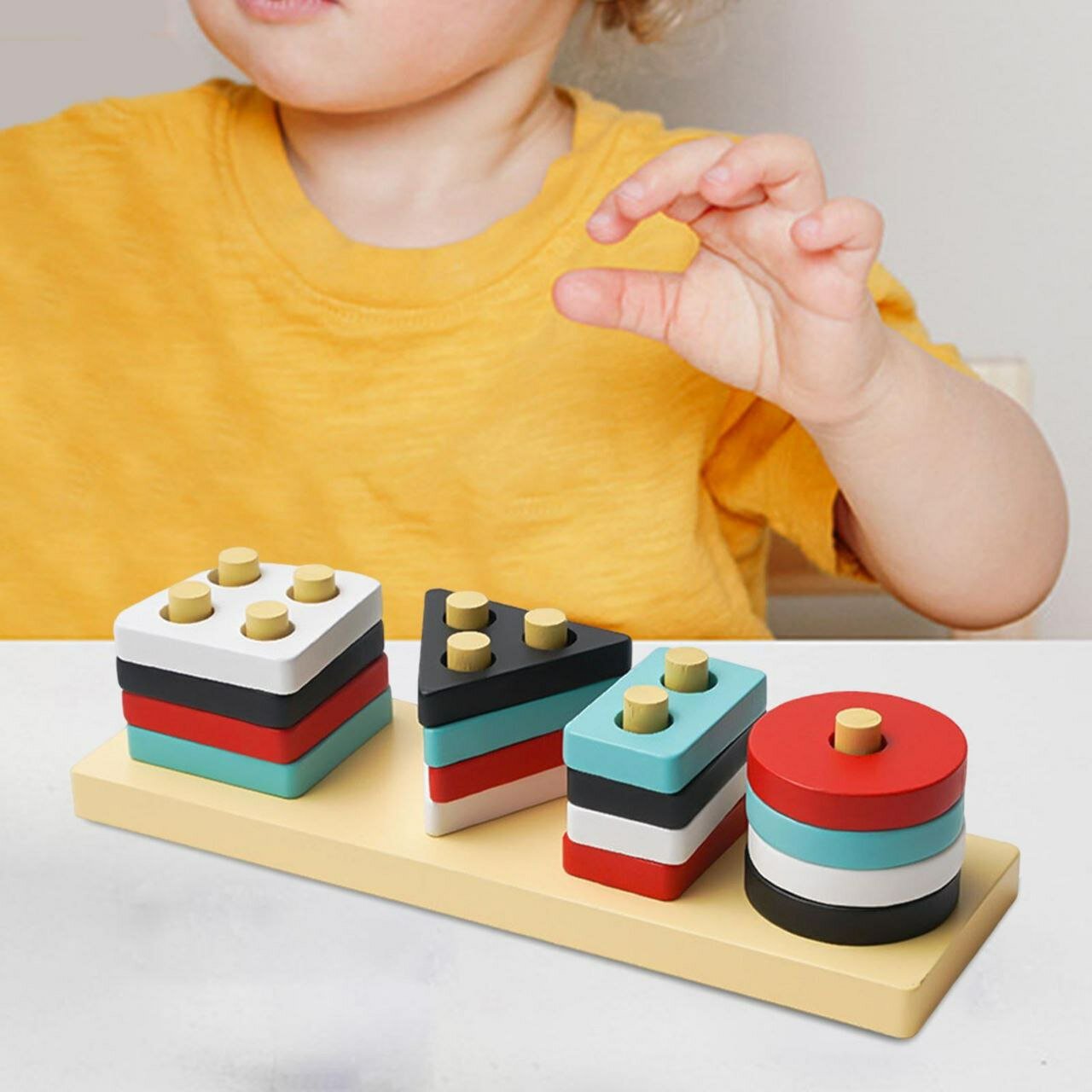 Деревянная развивающая игрушка для детей — головоломка, пазл для развития мышления, логики, мелкой моторики — фото 1