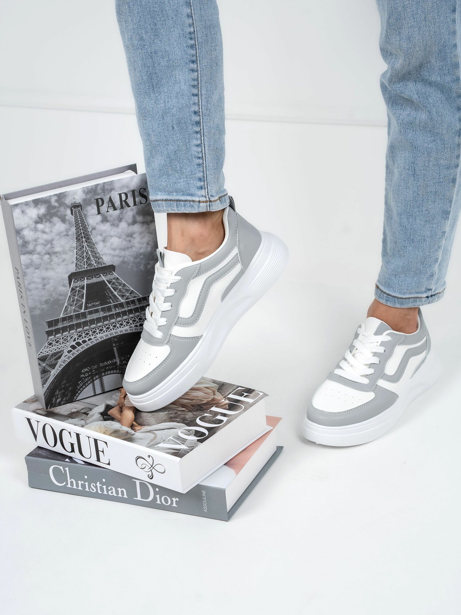 Кроссовки , полнота 6, размер 37, серый — фото 1