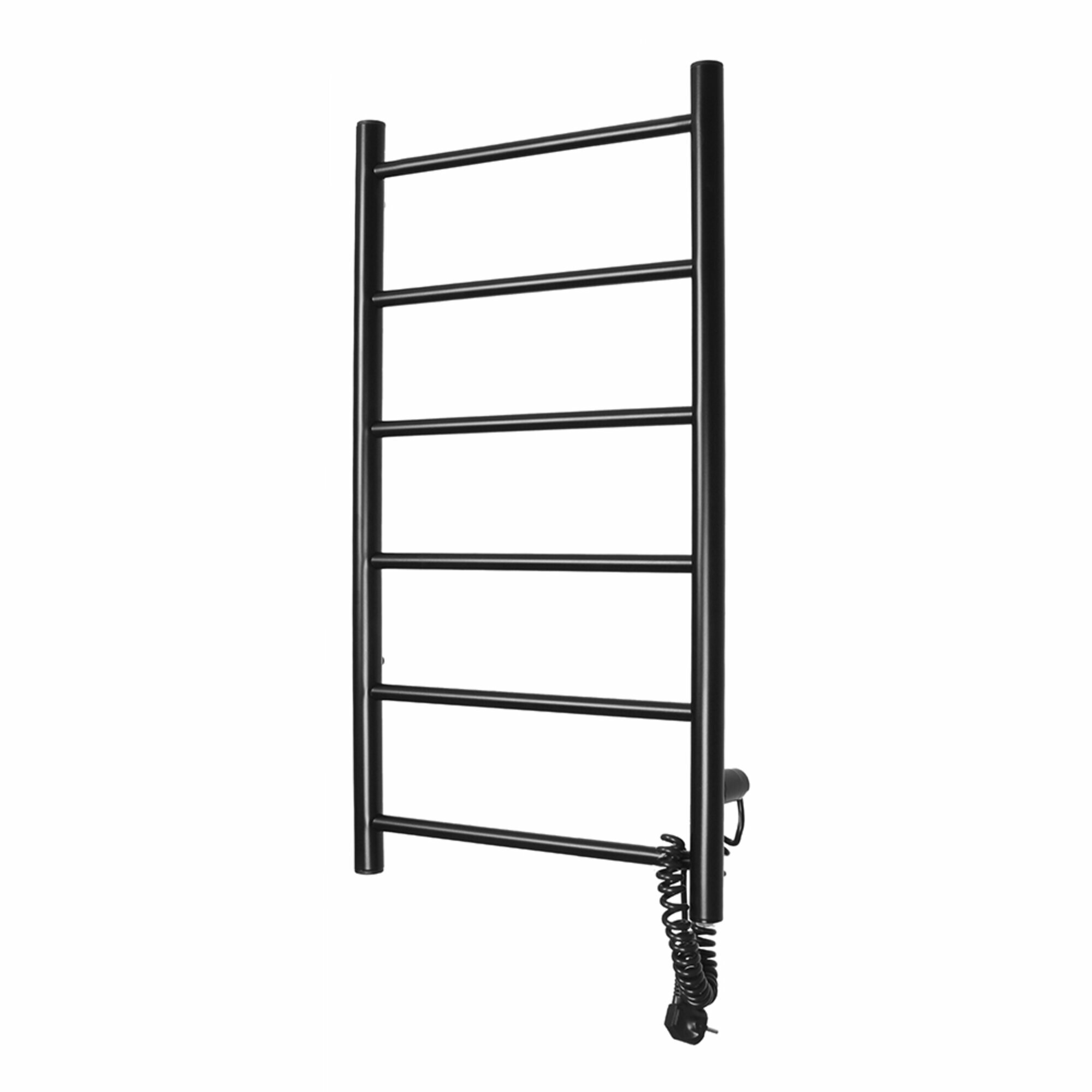 Полотенцесушитель электрический Domoterm Аврора DMT 109-6 40х80 ЧРН EK R черный