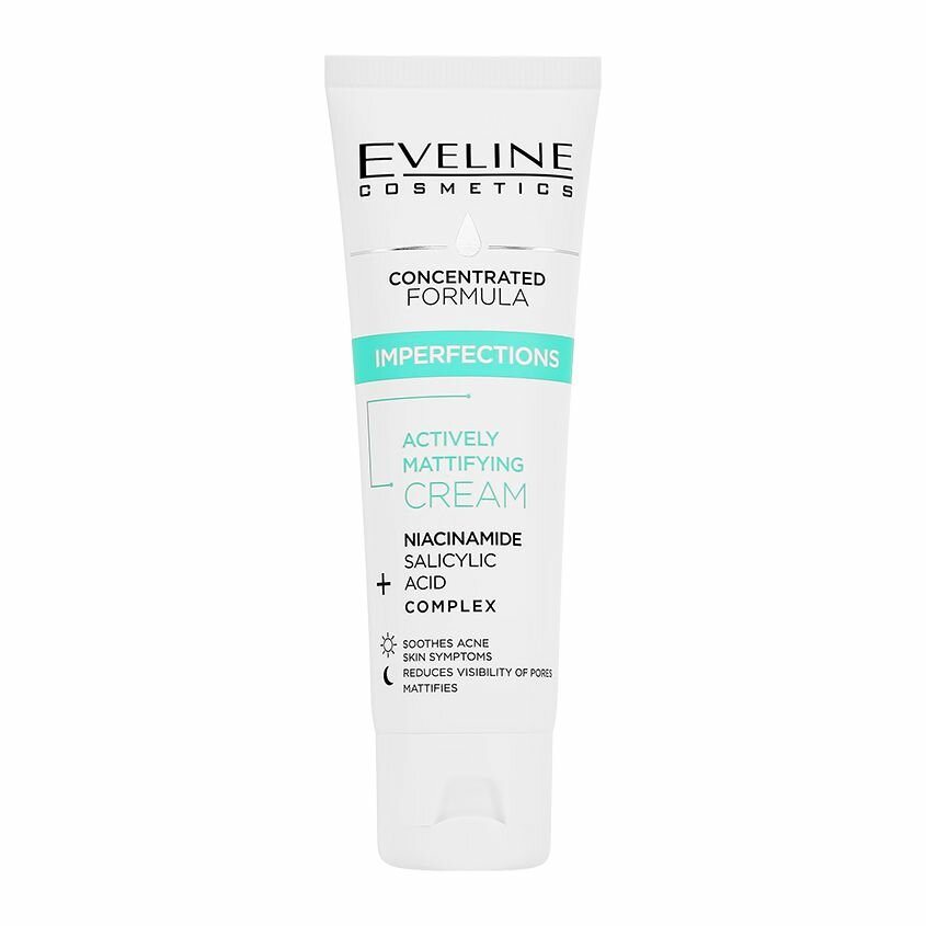 Крем для лица EVELINE CONCENTRATED FORMULA с ниацинамидом (матирующий) 50 мл — фото 1