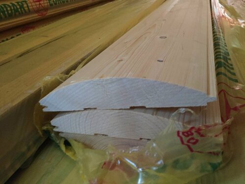 Изображение товара Блок-хаус из сосны 20х100х6000 мм, сорт АВ (цена за 1 уп = 8шт/4.32м2)