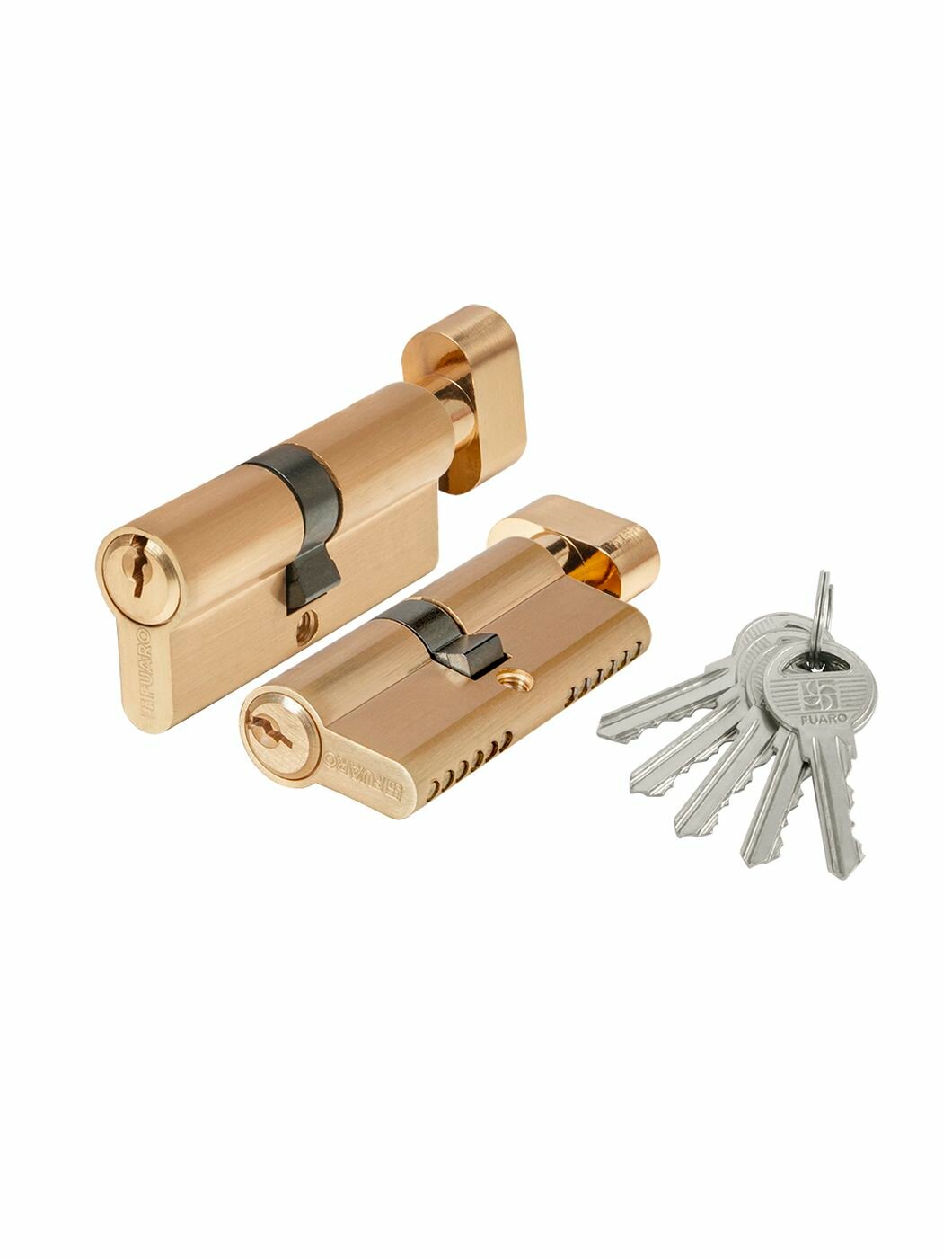 Цилиндровый механизм 1000ZM Knob70(30+10+30) SSG сатинированное золото 5Key с вертушкой