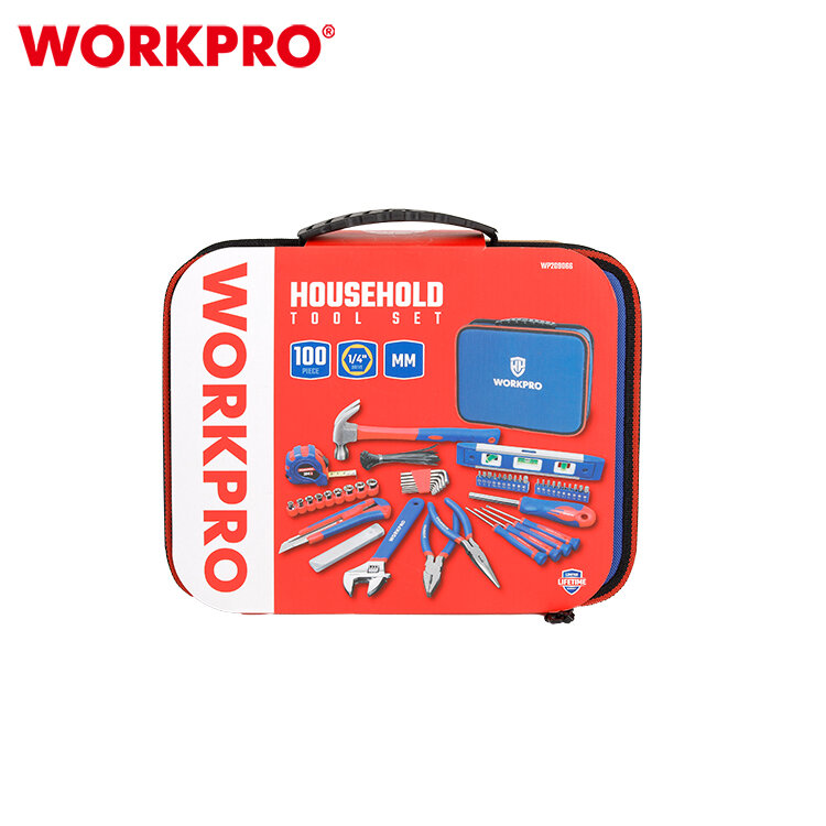 Набор инструментов для ремонта 100 шт, WORKPRO WP209066 — фото 1