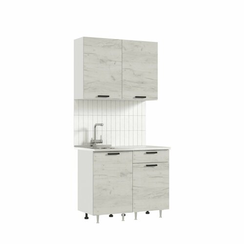 фото Лдсп кухня рио new 1,0м (дуб крафт белый (антарес)) (миф)