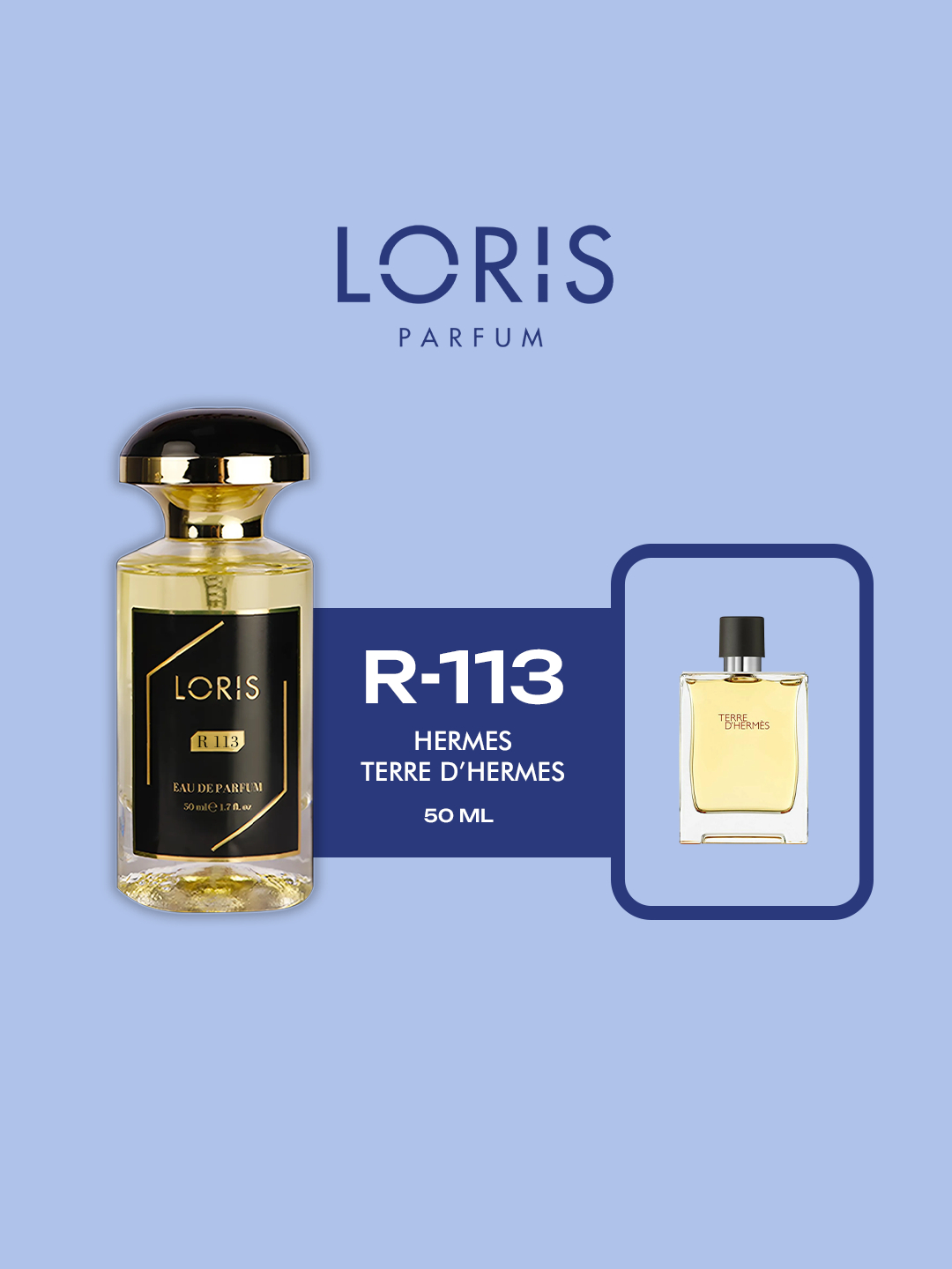 Мужская парфюмерная вода "Loris Parfume" - Hermes - Terre DHermes, 50 мл, стойкость в течение дня